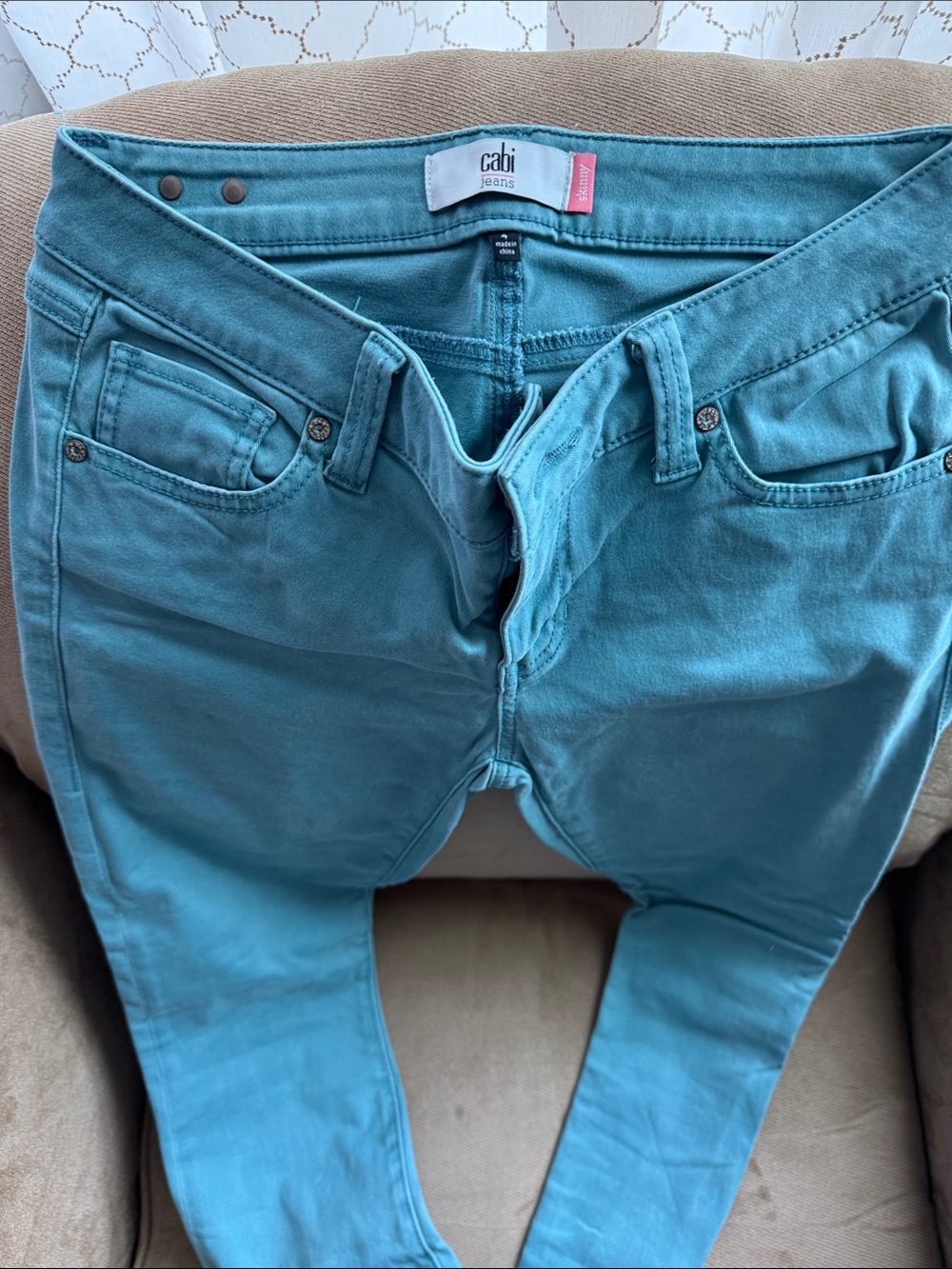 CAbi Teal Skinny Jeans